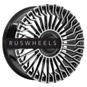 Диски LS FlowForming 9x22/6x139,7 ET45 D95,1 RC99 BKF (конус, Колпак+лого)