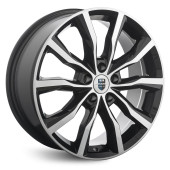 Диски КиК 7.5\R18 5*108 ET45 d67.1 алмаз чёрный