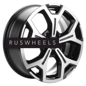 Диски Khomen Wheels 6,5x17/5x108 ET33 D60,1 KHW1710 (Chery Tiggo/Tiggo 7 Pro) Black-FP (сфера)